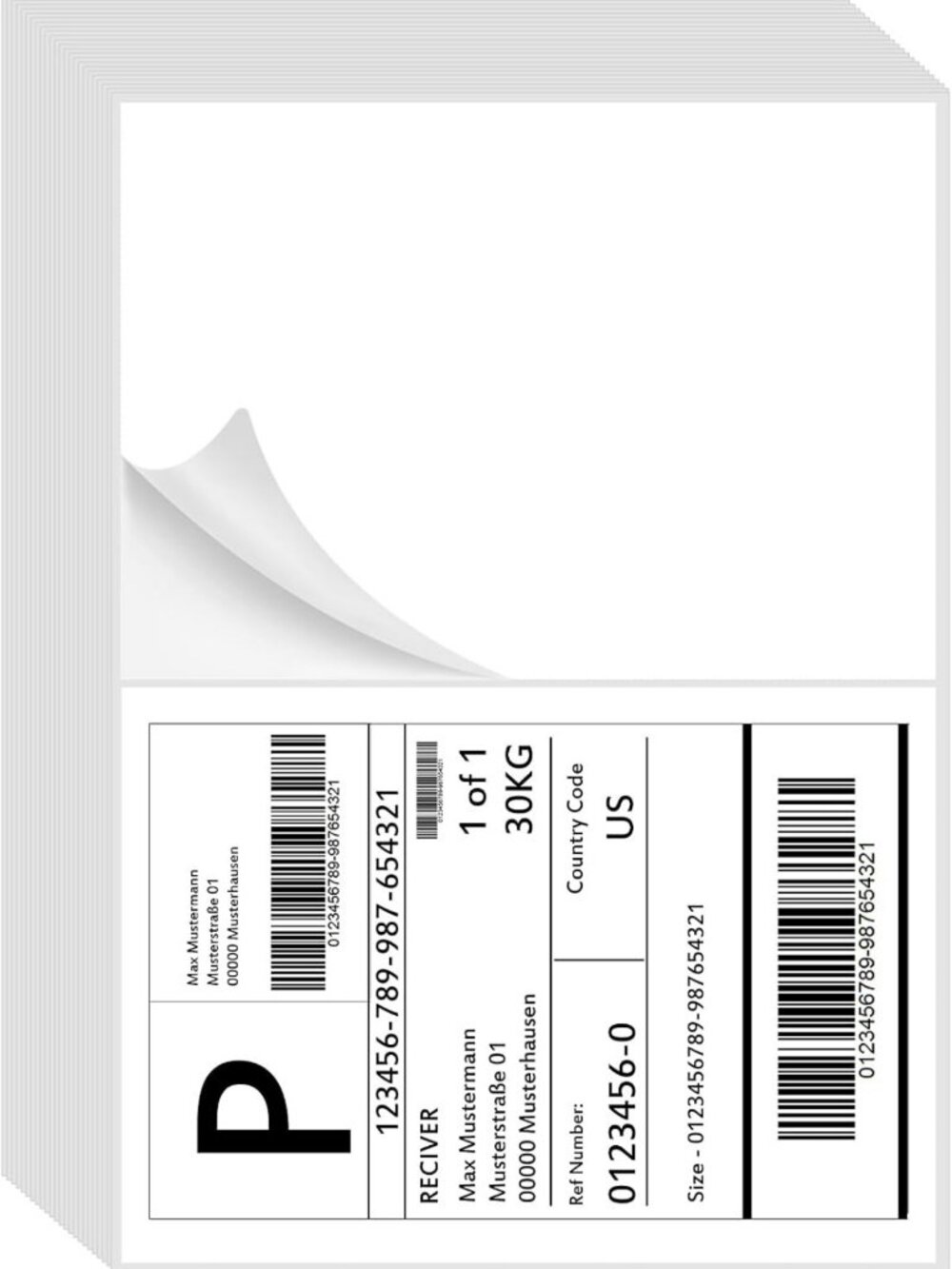 1000 Self-Adhesive Shipping Labels 8.5x5.5 for Inkjet/Laser Printers - Blank